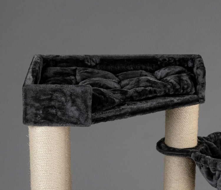 Trapezium top bed dark grey (Corner Cat XXL) without cushion