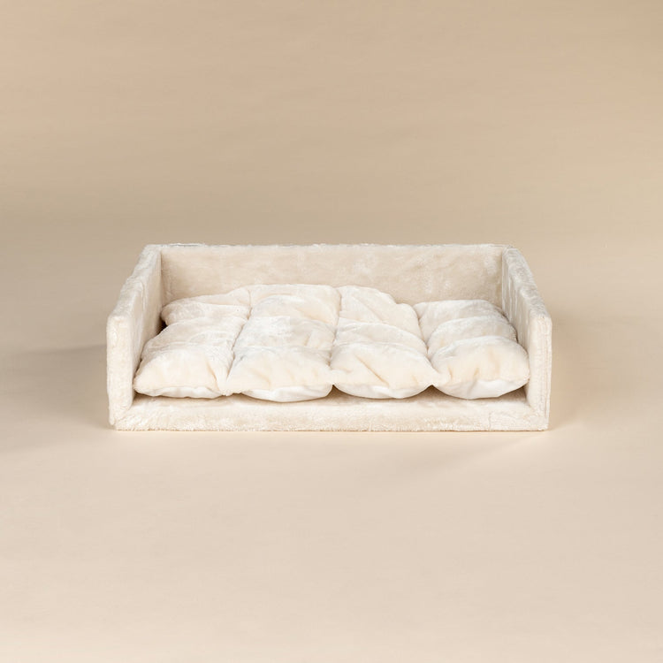 Cushion for rectangular top bed beige (60x43x15cm)