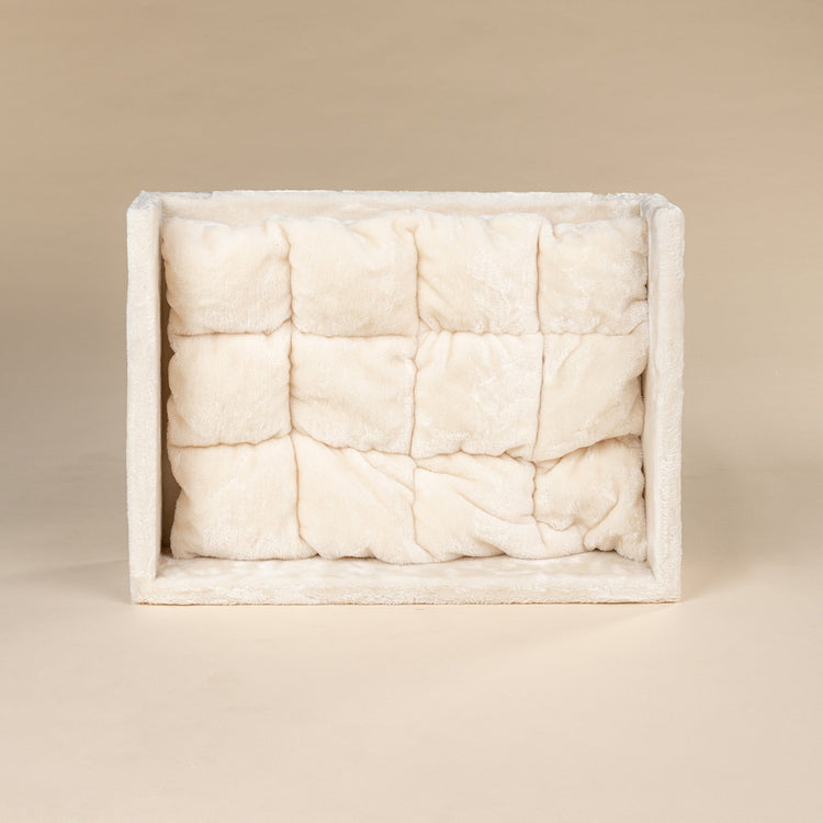 Cushion for rectangular top bed beige (60x43x15cm)