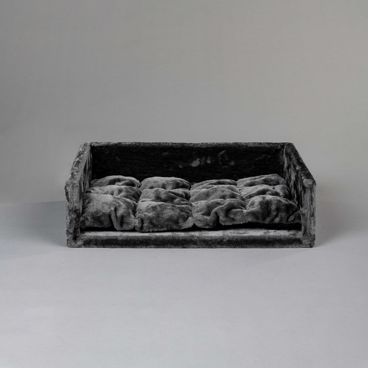 Cushion for rectangular top bed dark grey (60x43x15cm)