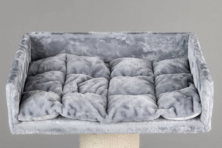 Cushion for rectangular top bed light grey (60x43x15cm)