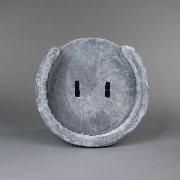 Round top bed light grey (Queensplace XXL) without cushion
