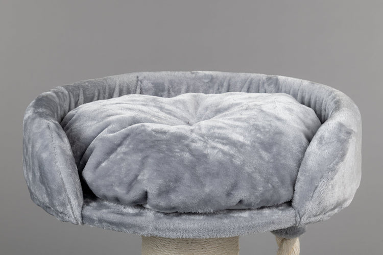 Round top bed light grey (Queensplace XXL) without cushion