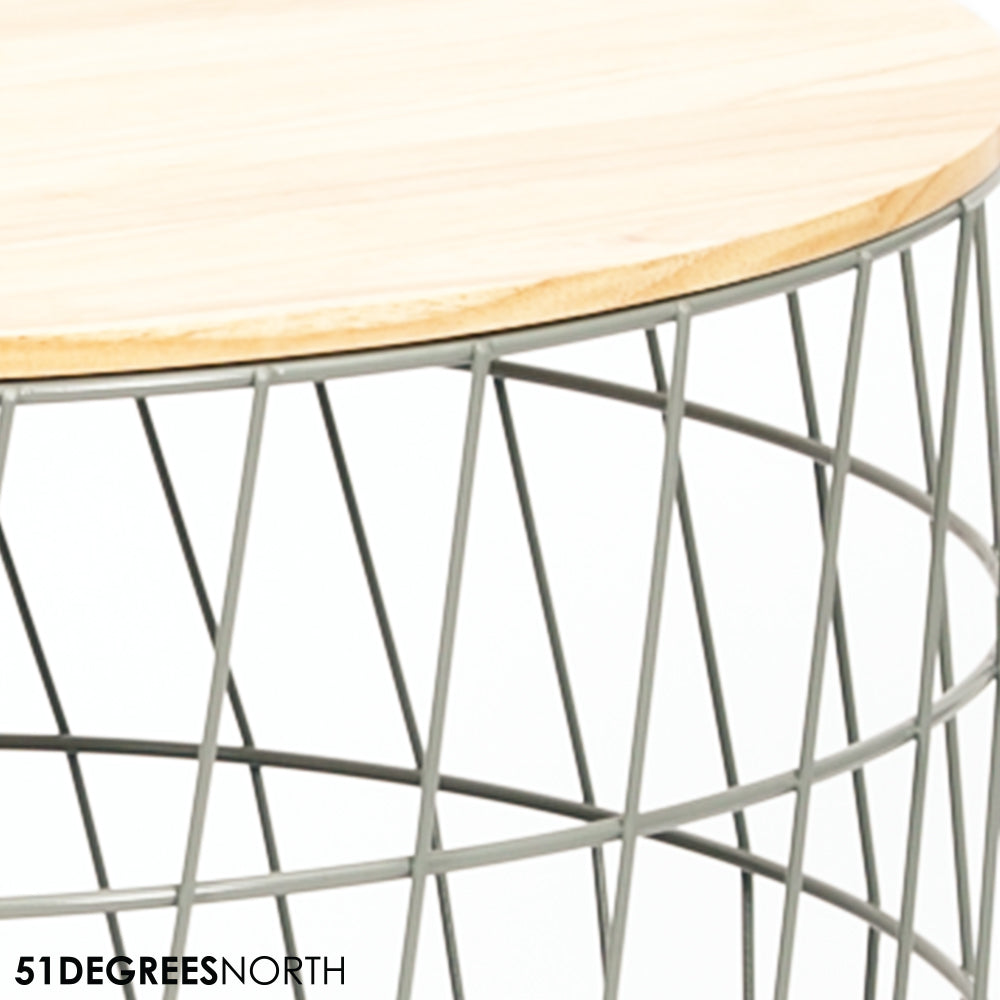 Wire Cat Table Julia Grey inc Cushion