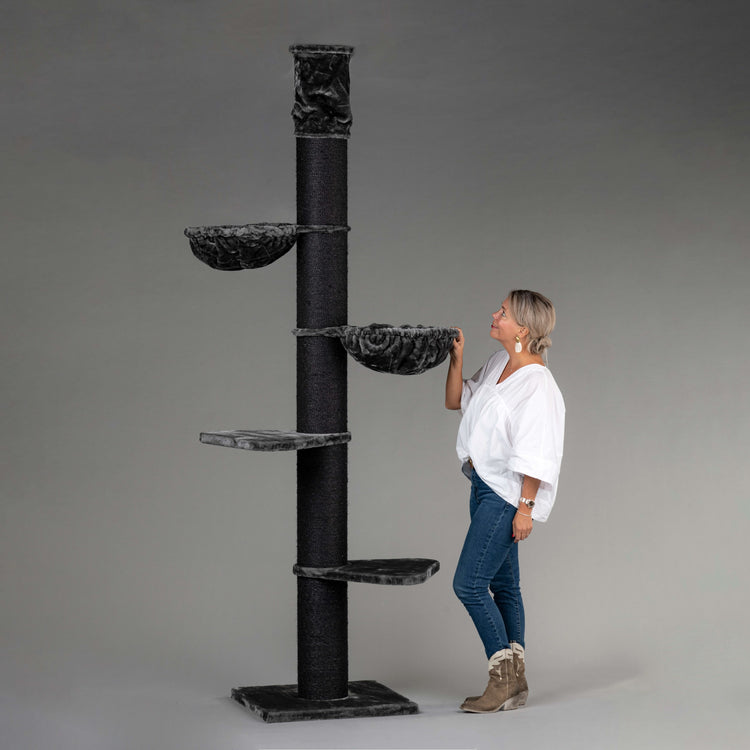 High Cat Tower Blackline Dark Grey