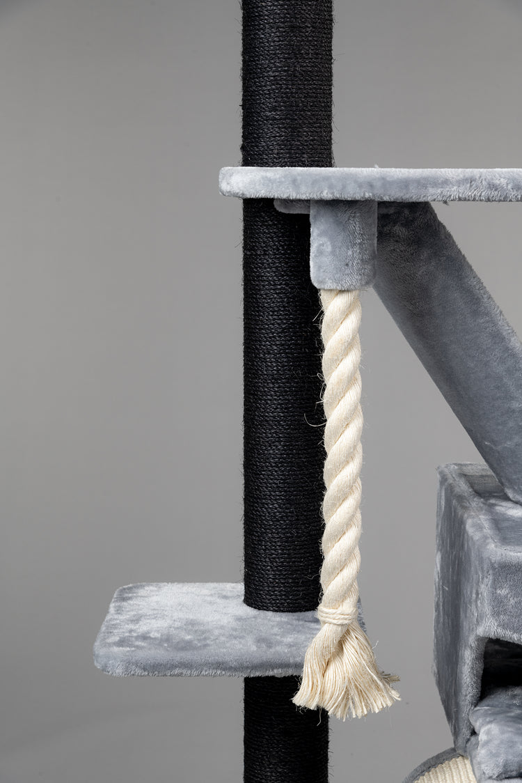 Cat Mansion Blackline Light Grey