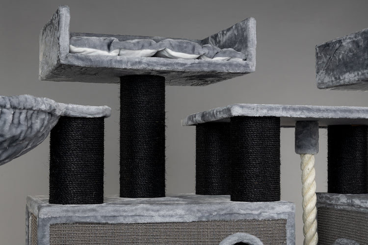 Royal Cat Palace Blackline Light Grey