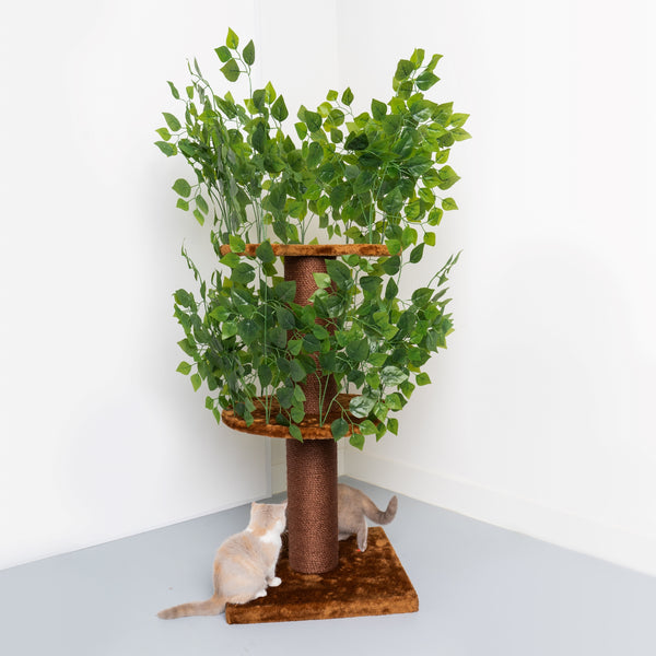 Indoor cat best sale tree with leaves