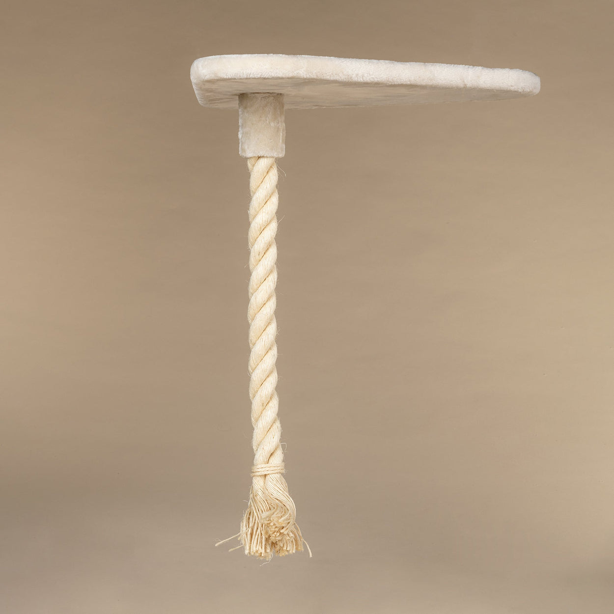 Large, Cream Lying Area Step With Play Rope Triangular (for 12, 15 or 20 cm poles)