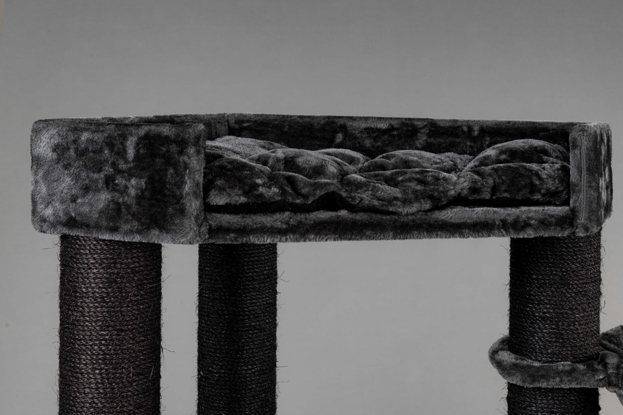 Trapezium top bed dark grey (Corner Cat XXL) without cushion