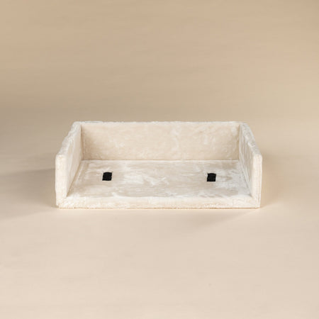 Rectangular top bed beige (60x43x15cm) without cushion