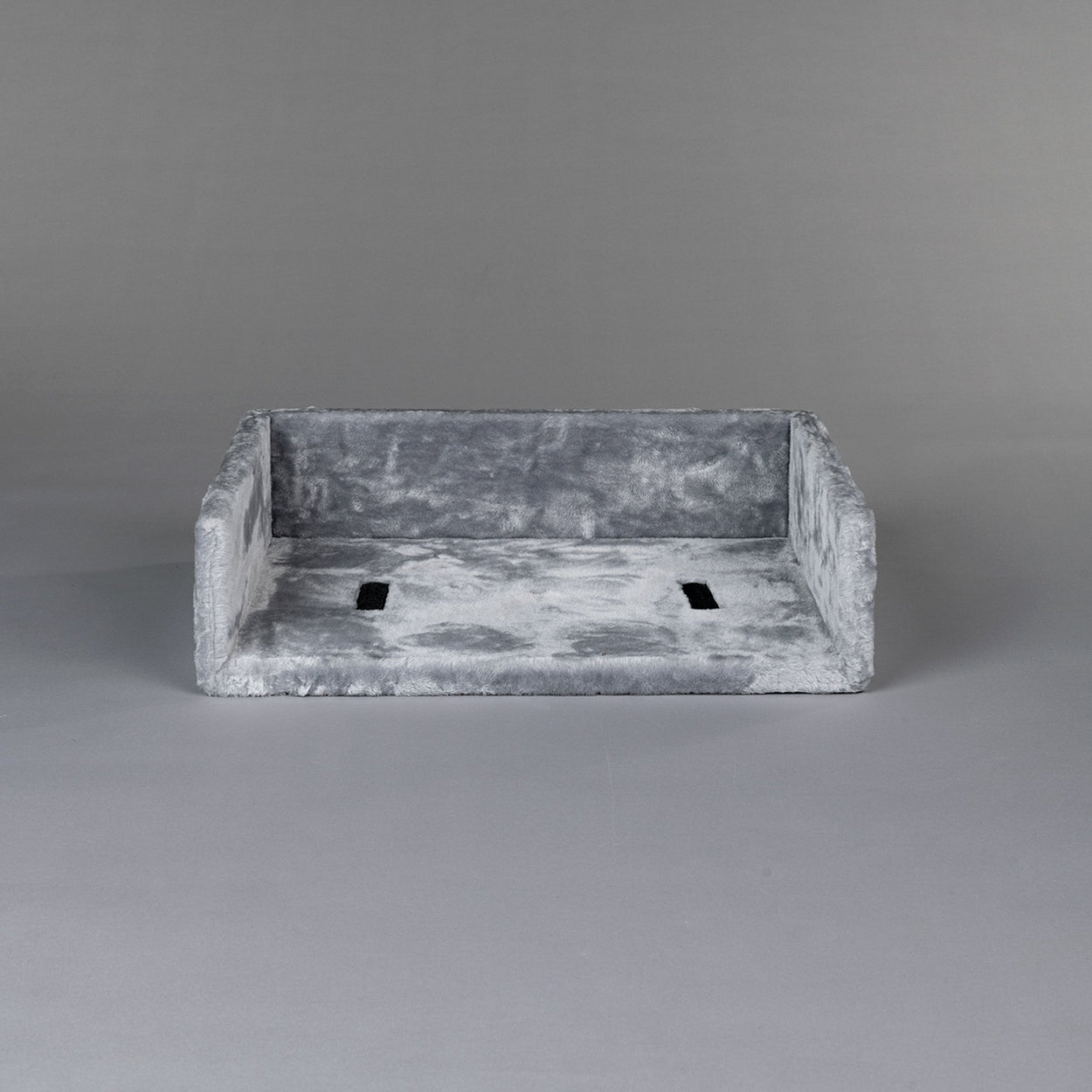 Rectangular top bed light grey (60x43x15cm) without cushion