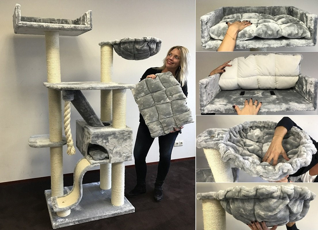 Cat Mansion Light Grey