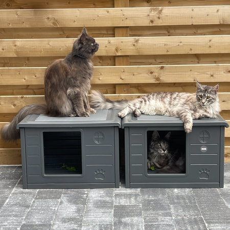 Cat house Villa de Luxe for inside and outside (Grey)