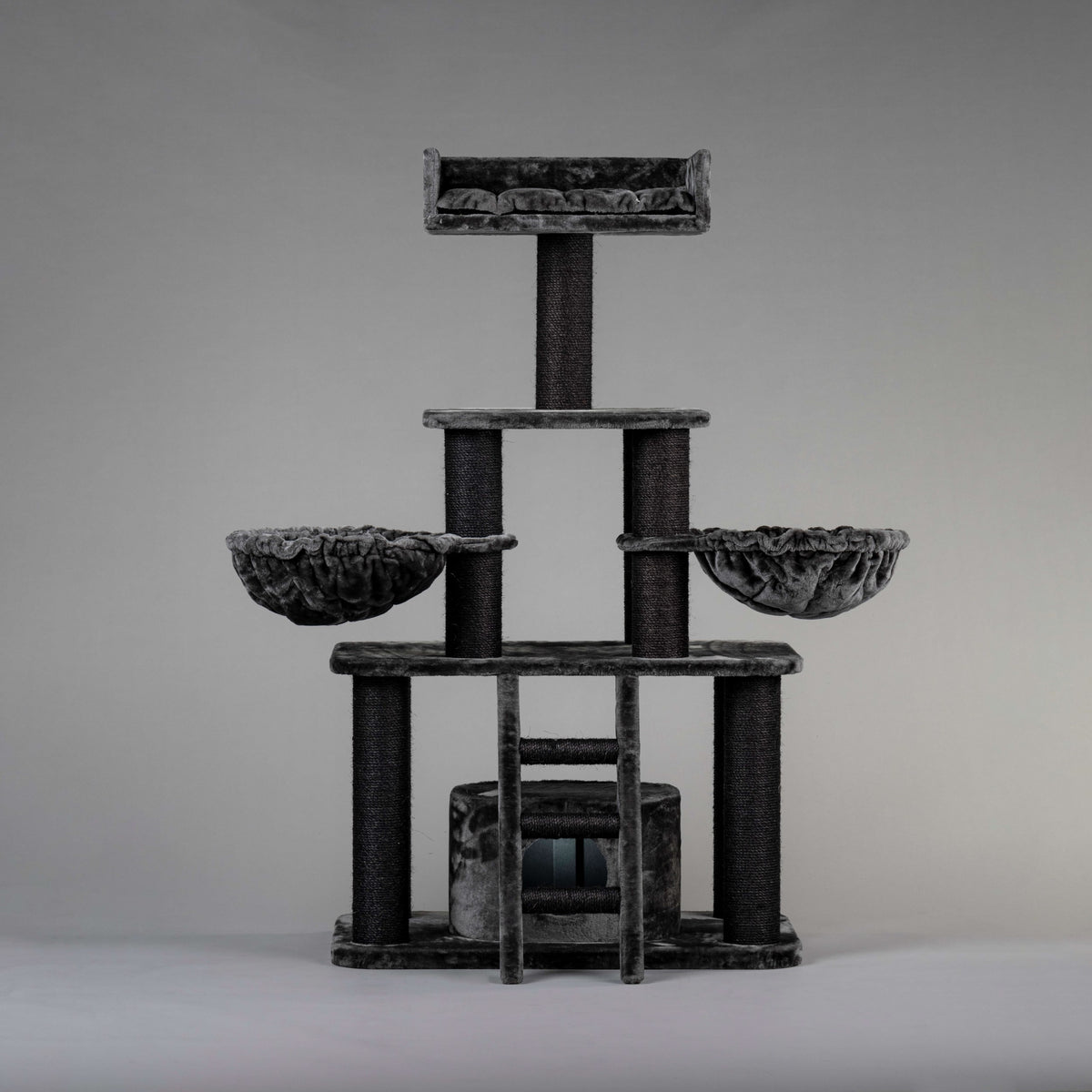 Cat Tree for large cats Tiger (Blackline Dark Grey) CatTreeKing