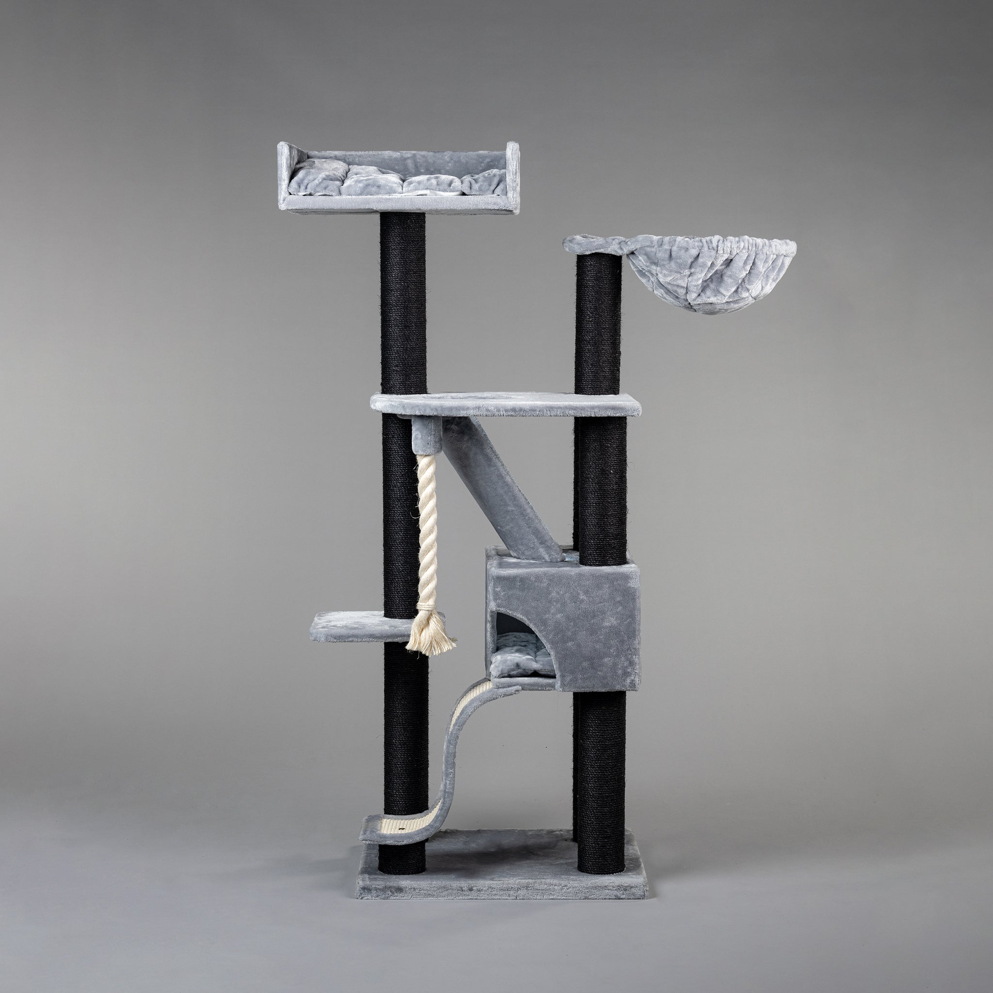 Cat Tree for large cats Cat Mansion (Blackline Light Grey