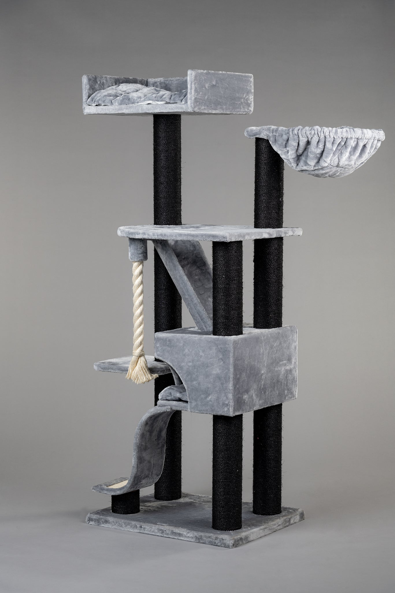 Cat Tree for large cats Cat Mansion (Blackline Light Grey) CatTreeKing Australia Cat Tree