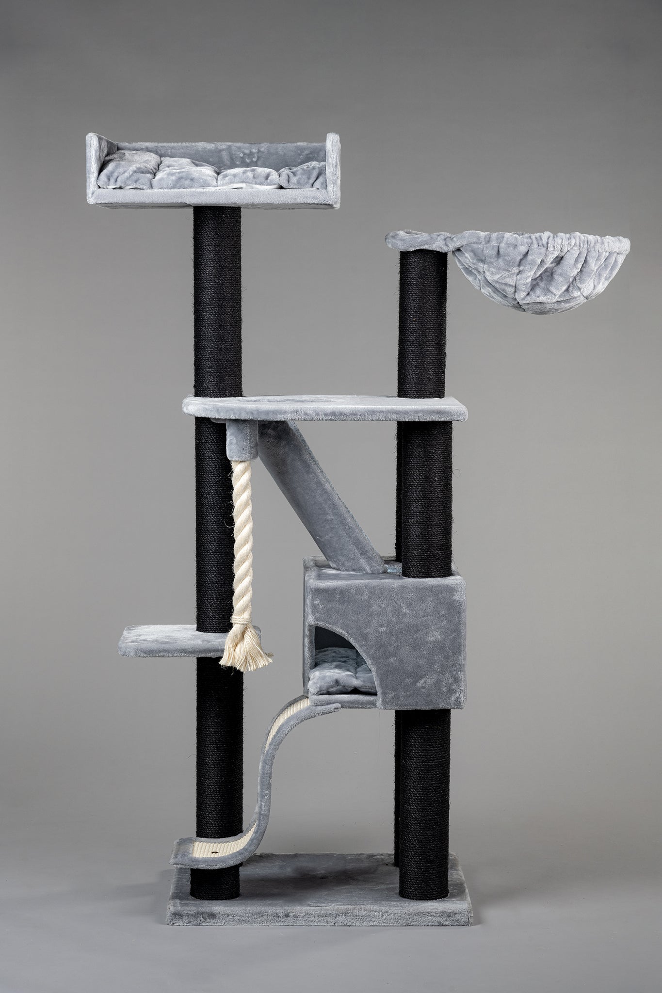 Cat Tree for large cats Cat Mansion (Blackline Light Grey