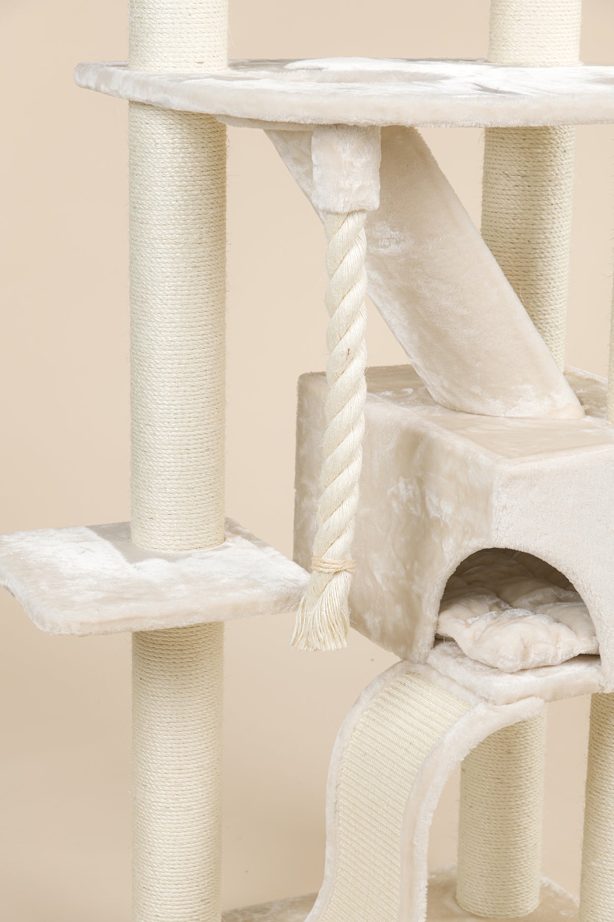 Beige top cat tree