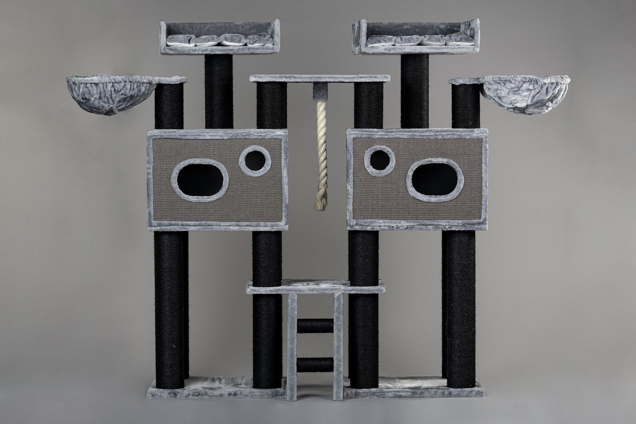 Royal Cat Palace Blackline Light Grey