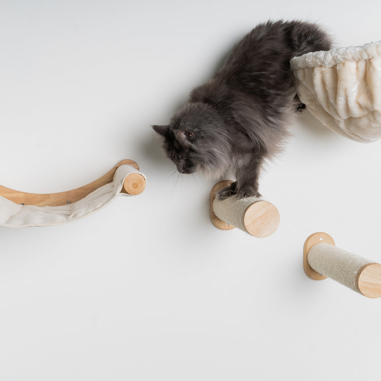 Cat Climbing Wall - Sisalpole Set (Beige)